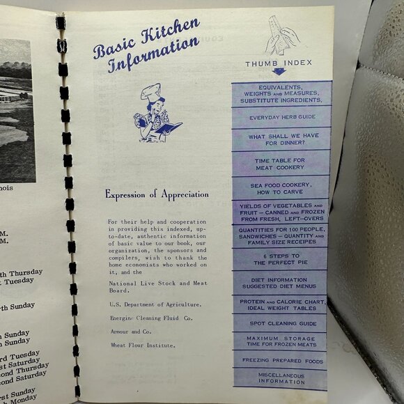 Vintage 1965 Recipe Book First Methodist Church East Alton Illinois Spiral Bound - Picture 7 of 7